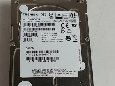 Toshiba AL13SXB600N 600 GB SAS 2 2.5 in Enterprise Drive - Image 1 of 4