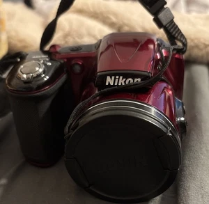 Nikon Coolpix L830 16 MP Digital Camera, 34x Zoom Lens, Full 1080p HD Video, Red - Picture 1 of 11