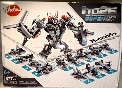 Vatos 1 to 25 Super Pioneer Robot STEM 633013 Incomplete Set - Image 1 of 4