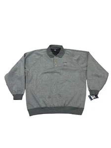 VTG Lee Sport Colorado Rockies Gray Long Sleeve 1/4 Button Polo Heavyweight - XL - Picture 1 of 21