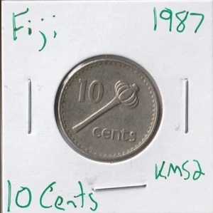 Moneda Fiji 10 Céntimos 1987 KM52 - Imagen 1 de 2