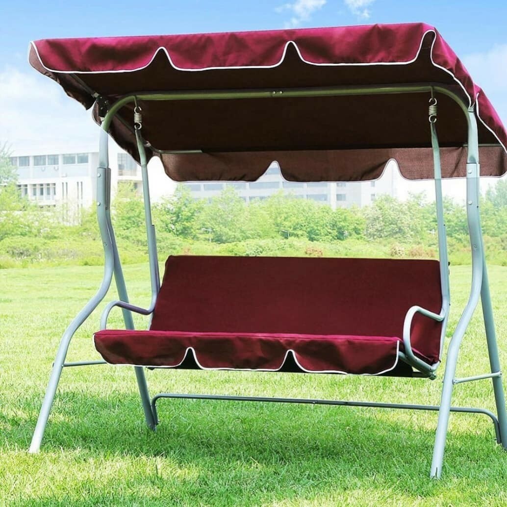 Cuscino Per Altalena 3 Posti - Impermeabile - Rosso - Taffet&agrave; Poliestere - Per Esterno