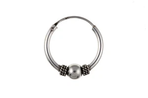 Mens Earring Gypsy Hoop Earring 925 Sterling Silver Sleeper Earring - Picture 1 of 1