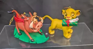 Simba, Pumbaa & Timon from The Lion King Grolier President’s Edition Ornaments - Picture 1 of 10