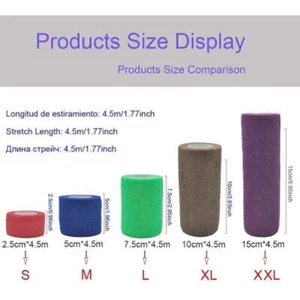 10pcs Elastische Binden selbsthaftende Haftbandagen Fixierbinde kohäsiv Verband - Bild 1 von 25