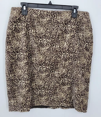 Женская юбка Talbots 10 коричневый анималистический принт карандаш прямая художественная карьера офис - Изображение 1 из 4