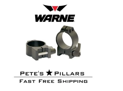 Warne Maxima QD 快速分离 30 毫米中号哑光钢瞄准镜戒指 214LM — 第 1/4 张图片