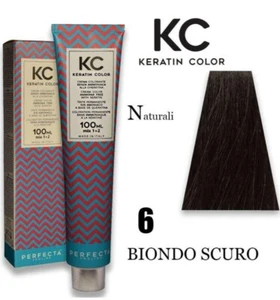 TINTURA SENZA AMMONIACA PROFESSIONALE COLORE 6 biondo scuro kc keratina - Foto 1 di 2