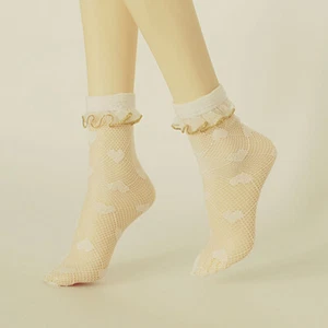 Nuevos calcetines de seda de vidrio negro/blanco 1/3 1/4 MSD MDD calcetines de encaje BJD accesorios para muñecas - Imagen 1 de 12