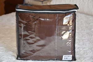 Tempur-Pedic Dream Fit Split King Sheet Set 100% Cotton Brown Damask Stripe - Picture 1 of 3