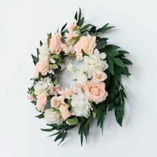 Champagne Rose Flower Garland Salix Leaf Garland Wedding Garden Party Decor
