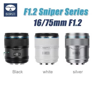 Lente de enfoque automático SIRUI Sniper 16 mm 75 mm F1.2 APS-C para Sony E, Fujifilm X, Nikon Z - Imagen 1 de 13
