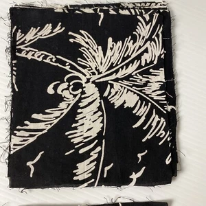 18 x Quilting Patchwork Fabric Square 15x16.5cm ~ 6’ x 6.5’ Black White Tropical - Picture 1 of 5