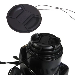 52mm Center Pinch Snap-On Cap Protector Cover For Canon Nikon Sony Camera Lens - Picture 1 of 12