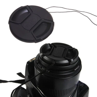 52mm Center Pinch Snap-On Cap Protector Cover For Canon Nikon Sony Camera Lens - Image 1 of 4