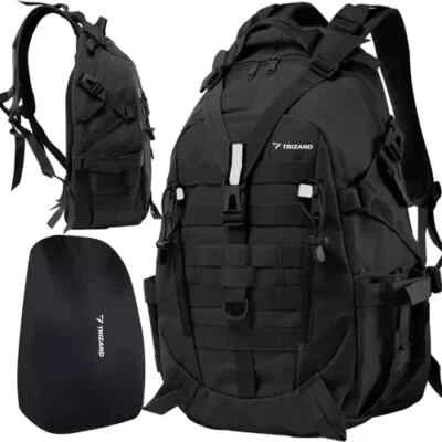 Rucksack Schwarz Militär ideal für Reisen Outdoor Aktivitäten Camping - Bild 1 von 4