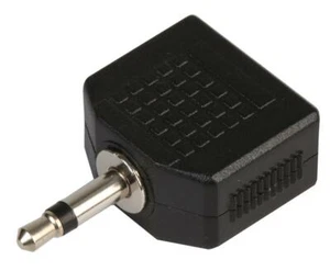 Double 3.5MM Mono Jack Prises à 1 X Prise Adaptateur Audio Convertisseur - Photo 1/1