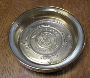 Coin dish: brass United States Congress coin / trinket dish - Picture 1 of 3