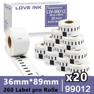 Etichette etichette per Dymo 99012 99014 11354 Labelwriter 400 450 Turbo 320 450 Duo - Foto 1 di 19