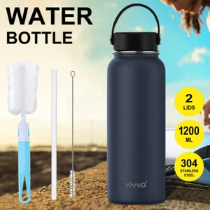 vivva Water Bottle Stainless Steel Double Wall Vacuum Insulated Drink Cup AU - Picture 1 of 11