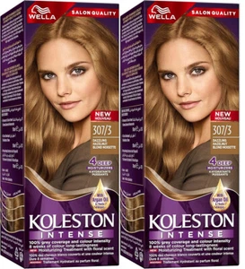 2x Wella Koleston Intense Hair Color 307/3 Hazelnut - Picture 1 of 5