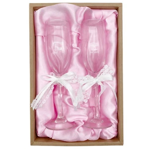 Geschenkset Hochzeit Sektgläser 2er Set Glas Hochzeitsdeko Deko Geschenk - Bild 1 von 3