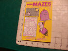 vintage UNUSED puzzle book: MINI MAZES word puzzles for pleasure JAN 1976