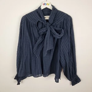 Top Karen Walker Talla 10 Azul Marino Manga Larga - Imagen 1 de 6