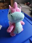 Vintage Neopets Faerie Scorchio Dragon Plush Pink and Blue Doll Stuffed 2003
