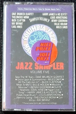 JAZZ SAMPLER, VOLUME V (Miles Davis, Billie Holiday, Louis Armstrong++) CASSETTE - Image 1 of 3