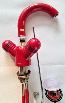 Hansgrohe Duo / Pharao  Zweigriffarmatur in Rot - Bild 1 von 4