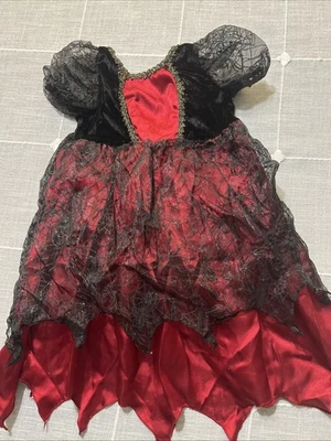 Toddler Red And Black Halloween Spider Dress, Sized 12 Months - Image 1 of 2