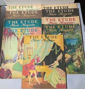 VINTAGE 1930's THE ETUDE SHEET MUSIC MAGAZINE BOOK LOT (9) 1932 33 35 37 40 - Picture 1 of 4