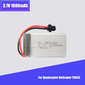 Batería Li-po 3.7V 1600mAh 25C 853465 SM-2P Enchufe Para Cuadricóptero Helicoper YX693 - Imagen 1 de 4