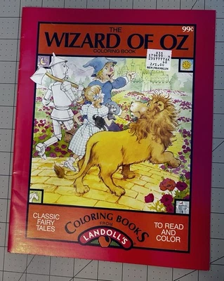 Libro para colorear Mago de Oz 1993 Landoll clásico cuento de hadas sin usar sin color Foto 1 de 4