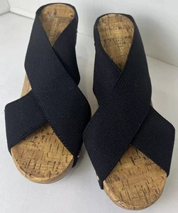Montego Bay Club Platform Cork Wedge Sandals Heels Studded Women’s Shoe Size 8 - Picture 1 of 14