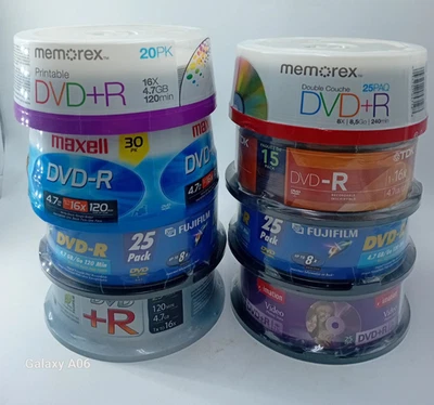 Memorex/ Maxell/ TDK/ Fujifilm DVD+R Mixed Packs Brand New - Image 1 of 2