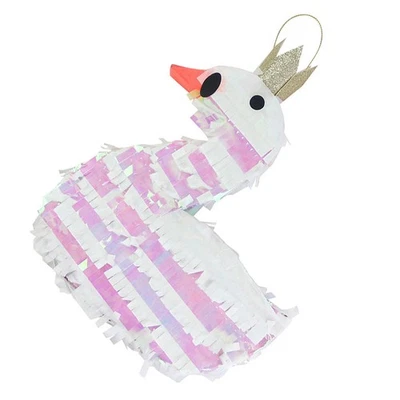 Schwanförmige Pinata zertrümmert Spielzeug gefüllt Spielzeug im Freien - Bild 1 von 4