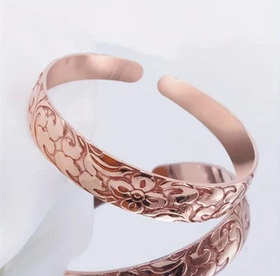 99,9% Kupfer Armband Hypoallergen Gesundheit Armband Armreif Spange Boho Damen - Bild 1 von 4