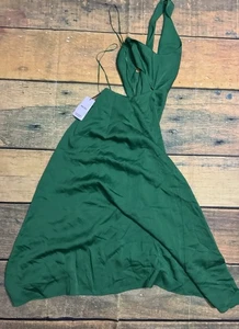 REISS GRÜN MAIA TAILLIERTES NECKHOLDER MIDIKLEID - Bild 1 von 7