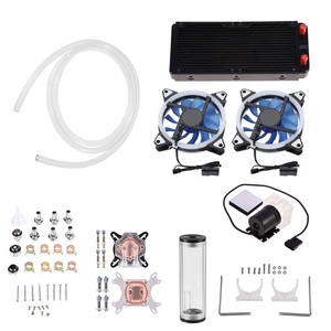 DIY PC Wasserkühlung Kit 240mm Pumpe Reservoir CPU GPU Block UTS - Bild 1 von 10