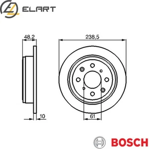 2x BRAKE DISC 0 986 478 350 FOR ROVER 200/II/Hatchback/Convertible 400/Tourer - Picture 1 of 6