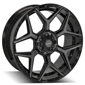 Black Wheel Brushed Face 24x10 for 99-24 Chevy Silverado 1500 by 4PLAY - RVO4946 - Picture 1 of 3