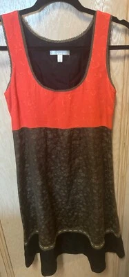 Vestido Anthropologie MOULINETTE SOEURS 2 Verde Coral Negro Renacimiento Foto 1 de 4