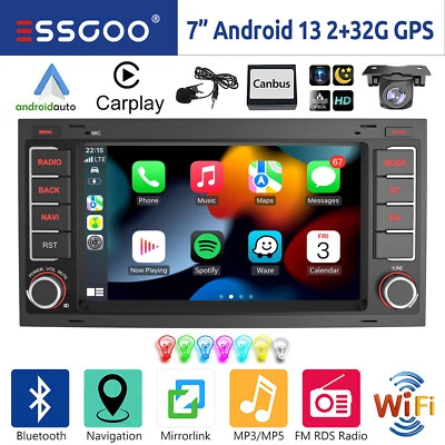 Für VW Touareg T5 Transporter Multivan Carplay Android 13 Autoradio Navi +Kamera - Bild 1 von 4