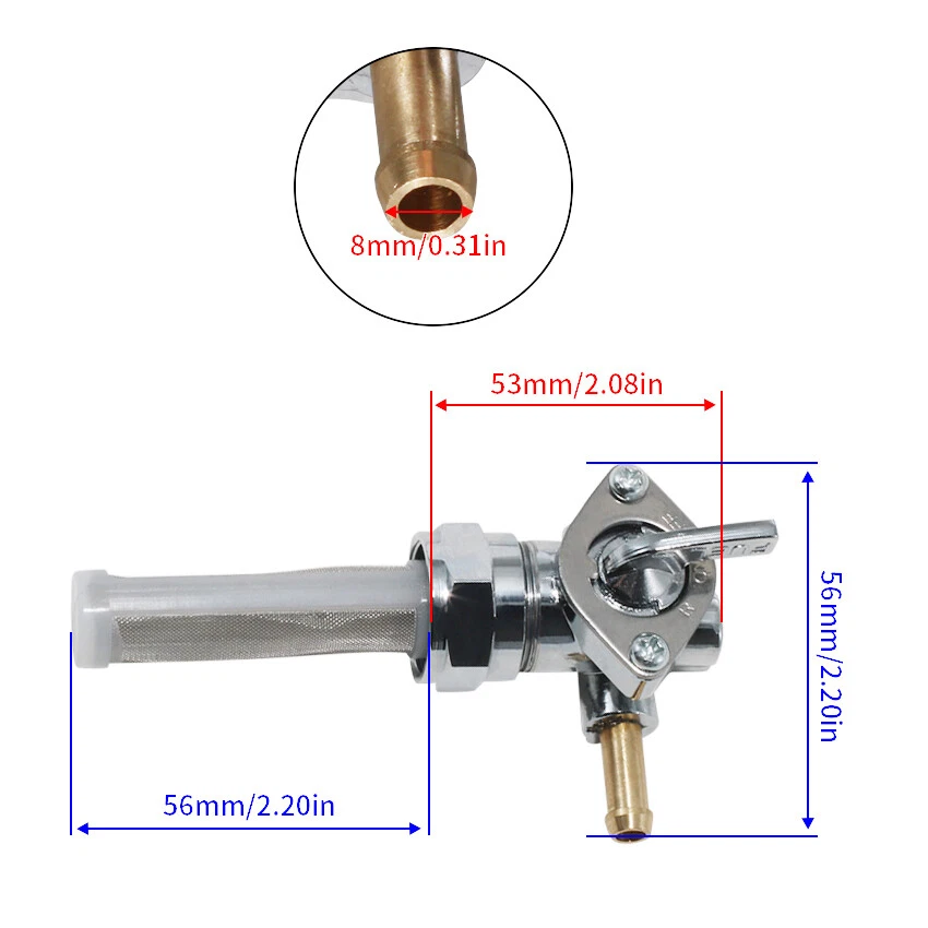 Fuel Petcock Switch Valve for Harley-Davidson Sportster 883 1000 1200 62169-81 Foto 1 de 4