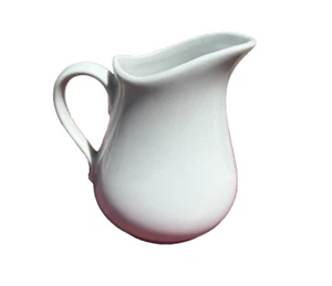 Vintage Cordon Bleu Pitcher BIA France Label Small 4" White 10 Oz Sauce Creamer - Picture 1 of 9
