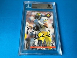 Tarjeta de novato en vivo Derrick Alexander 1994 Pro Line firmada automática Beckett BAS losada - Imagen 1 de 2