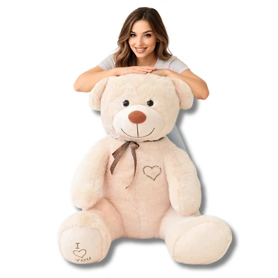 ODOLPLÜSCH Teddybär 190 cm BIG XXL Riesen Kuscheltier Stofftier Plüschtier Geschenk beige