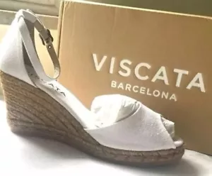 Viscata White Espadrilles, Size 41 - Picture 1 of 7